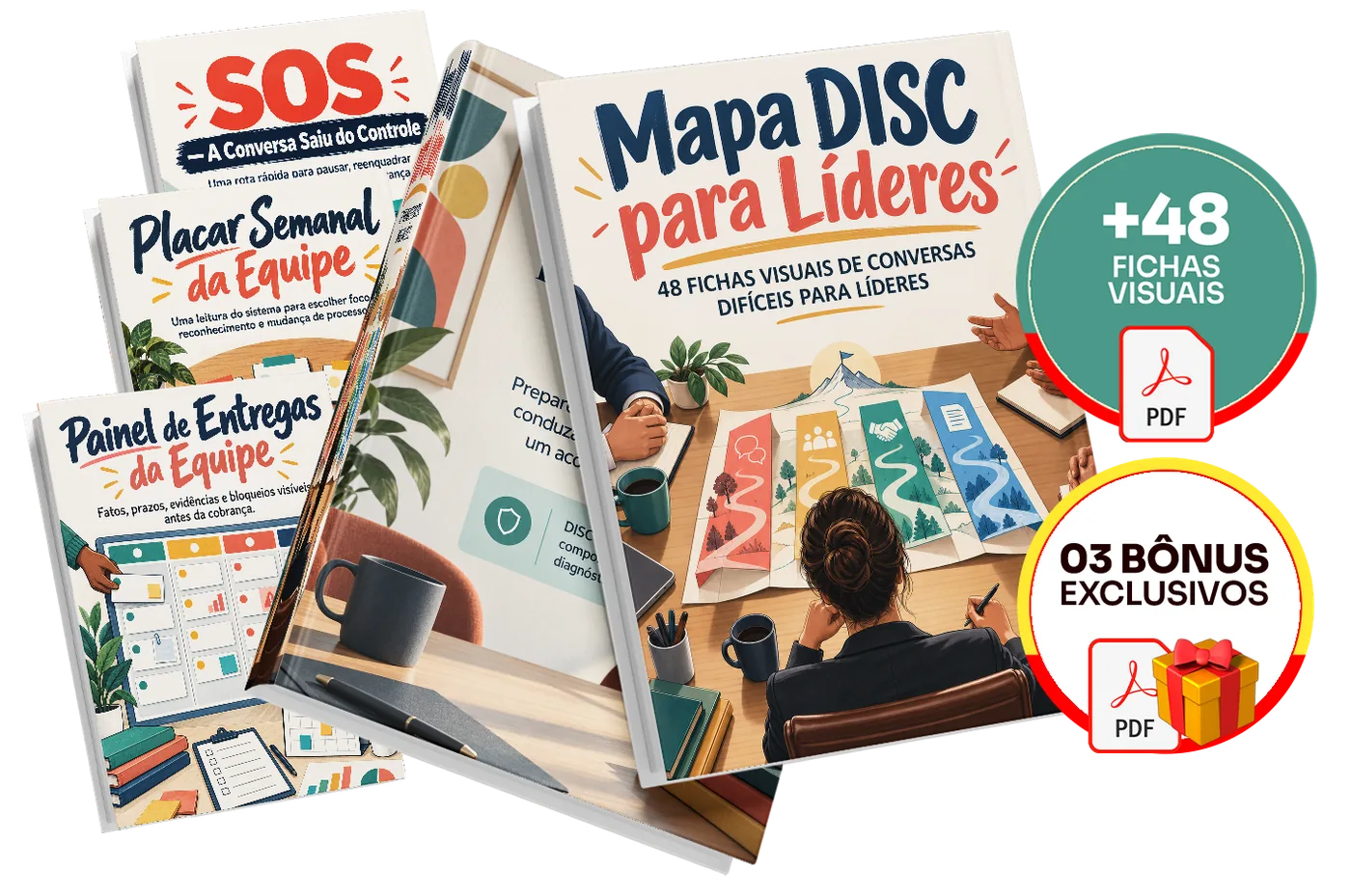 mapa disc para lideres — material principal e os bônus