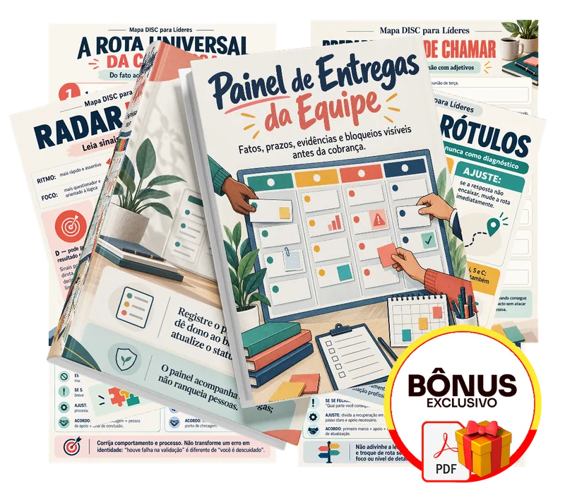 Bônus incluso no plano completo do mapa disc para lideres