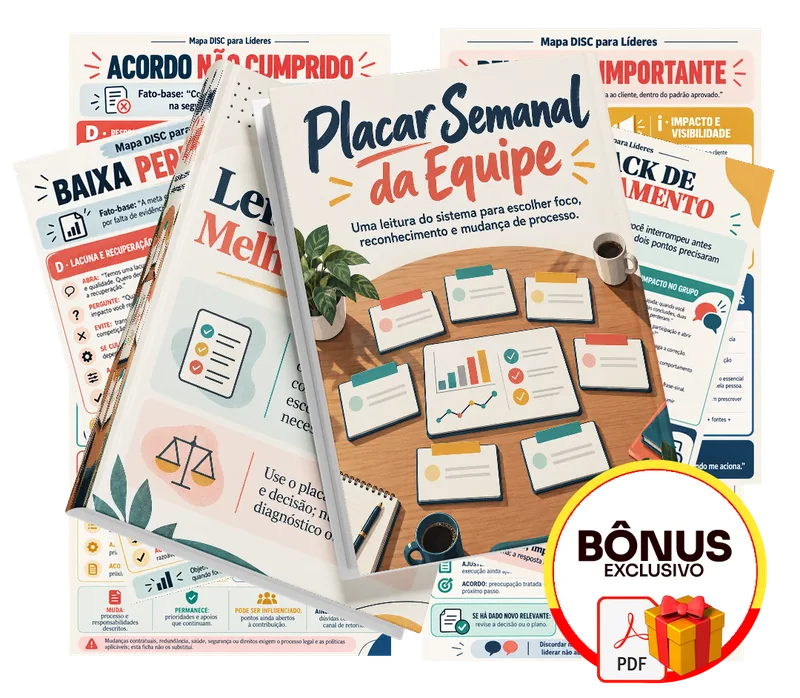 Bônus incluso no plano completo do mapa disc para lideres